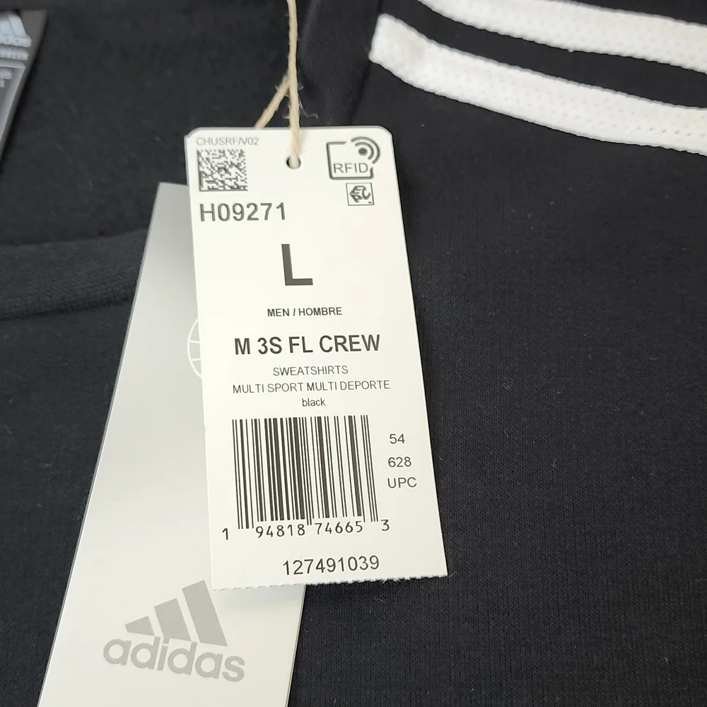 ADIDAS CREW NECK SWEATSHIRT BLACK